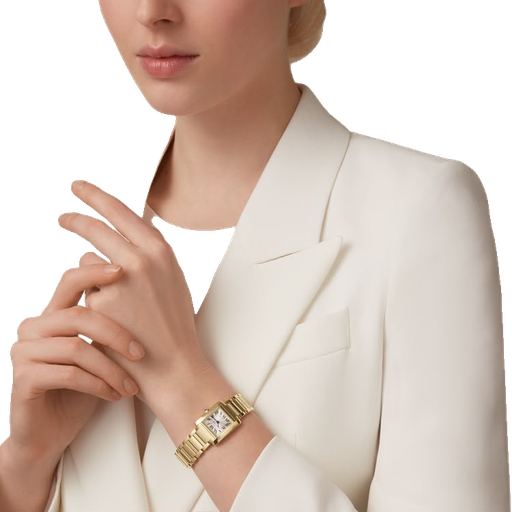 Montre Cartier Tank Française un modèle iconique de la haute horlogerie caractérisé par son bracelet en métal monobloc p